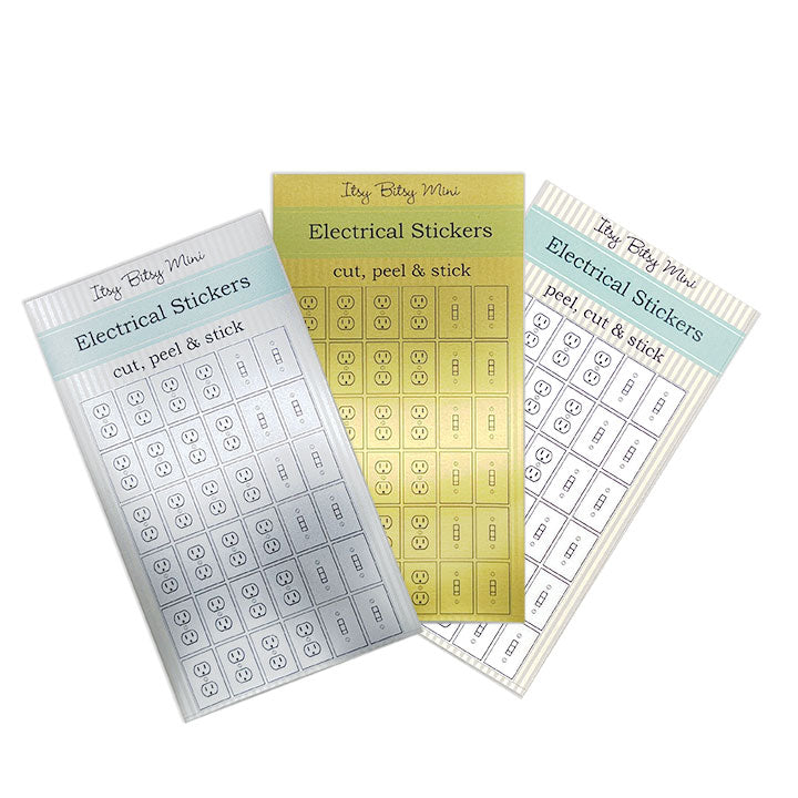 Electric Outlet Stickers 1:12 Dollhouse Miniature