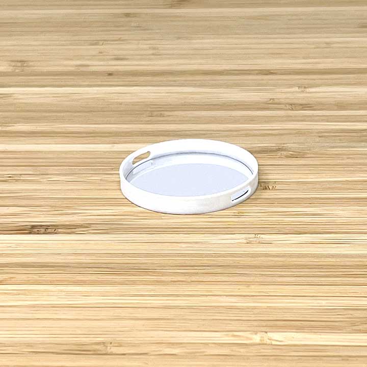 Round Mirrored Tray - Dollhouse Miniature