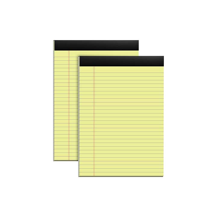 Yellow Office Legal Note Pad Qty 2 - Dollhouse Miniature