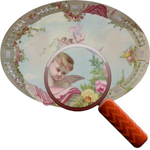 Angel Cupid Sky Dollhouse Ceiling Mural - Wallpaper