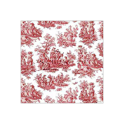 red farm life toile dollhouse wallpaper #color_red