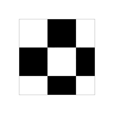 Black and White Check Tile - Medium - Dollhouse Wallpaper