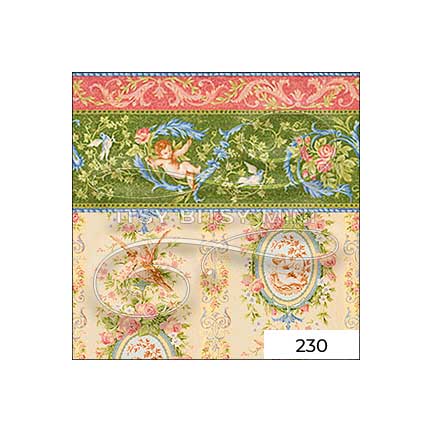 ivory-cherub-bohemian-victorian-floral-dollhouse-wallpaper #color_wheat