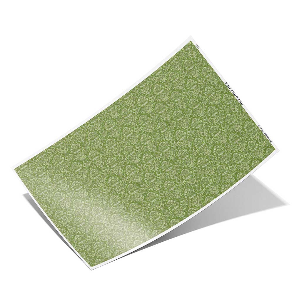 green-victorian-damask-dollhouse-wallpaper-full-sheet #color_olivegreen