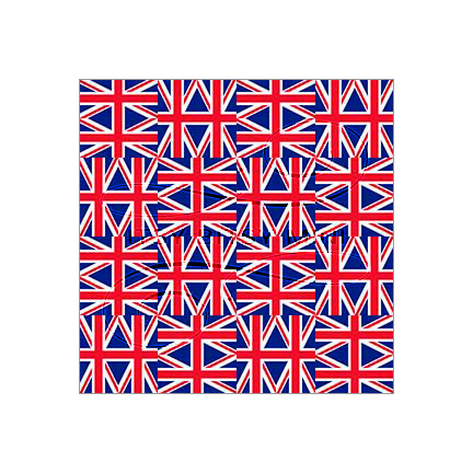 Patriotic Red White Blue English Union Jack Flag | Dollhouse Wallpaper ...