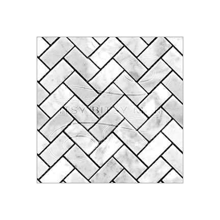 light-gray-herringbone-carrara-marble-tile-dollhouse-wallpaper #color_lightgray