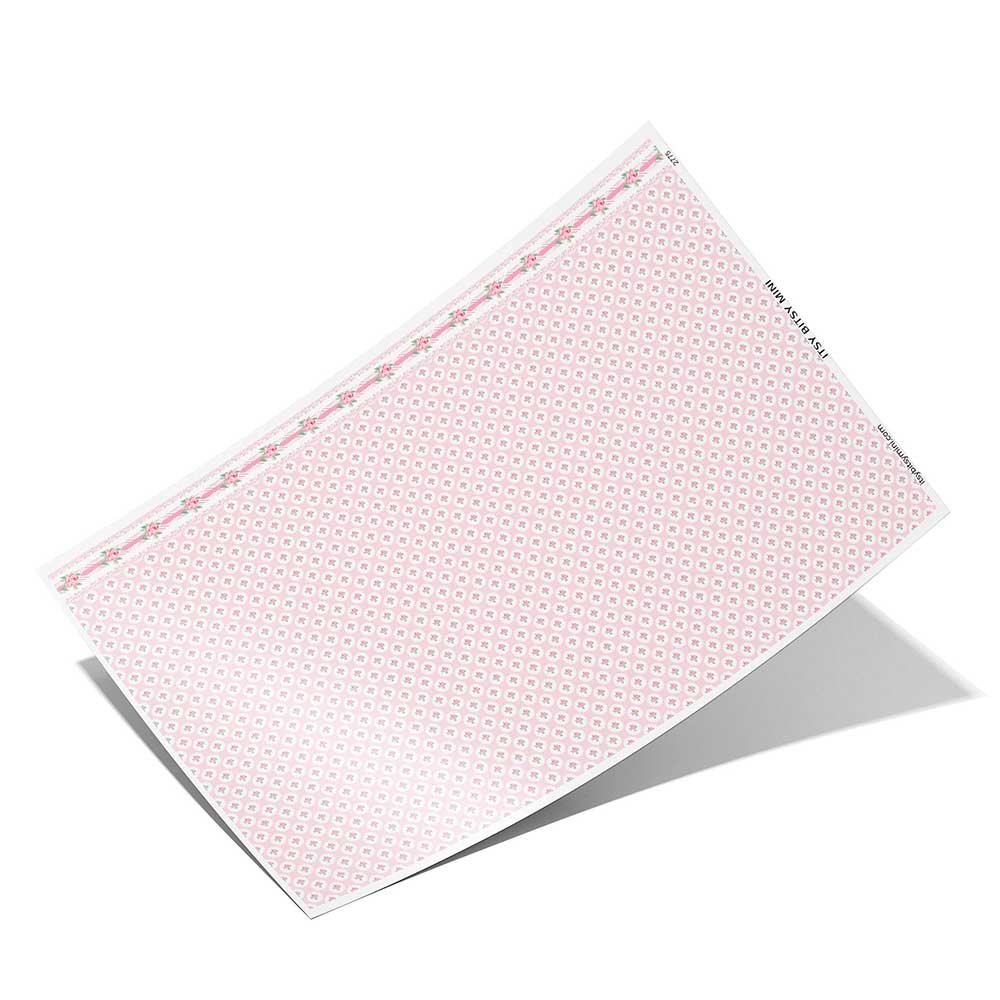 pink-rose-lace-dollhouse-wallpaper-border-sheet #color_pink