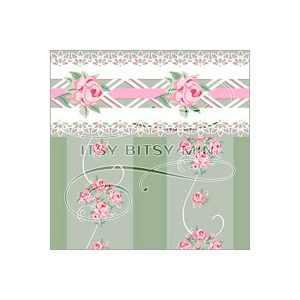 olive-stripe-floral-dollhouse-wallpaper #color_darkseagreen