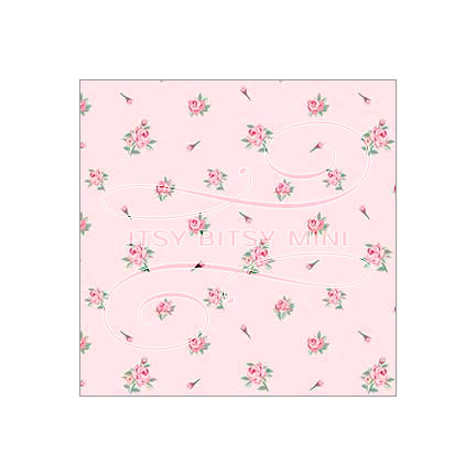 pink-rose-floral-toss-dollhouse-wallpaper #color_pink