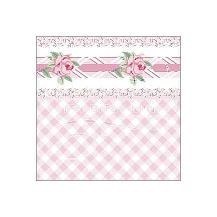 pink-diagonal-plaid-dollhouse-wallpaper-with-border #color_pink