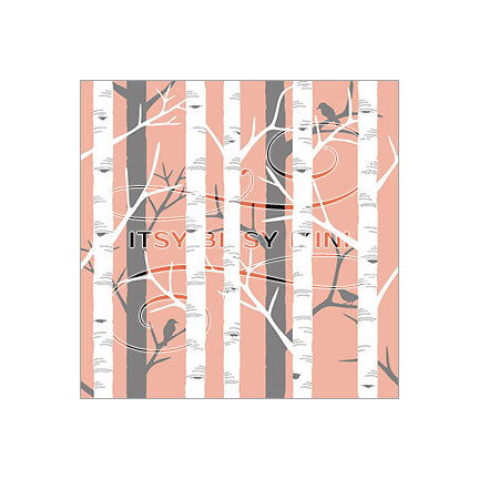 birch-tree-trunk-dollhouse-wallpaper-peach #color_lightsalmon