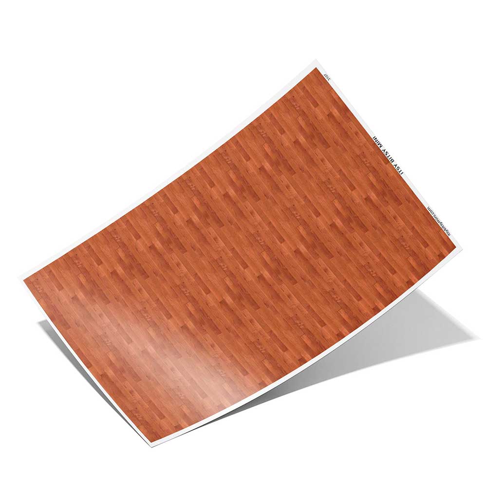 brown wood flooring dollhouse wallpaper full sheet #color_brown