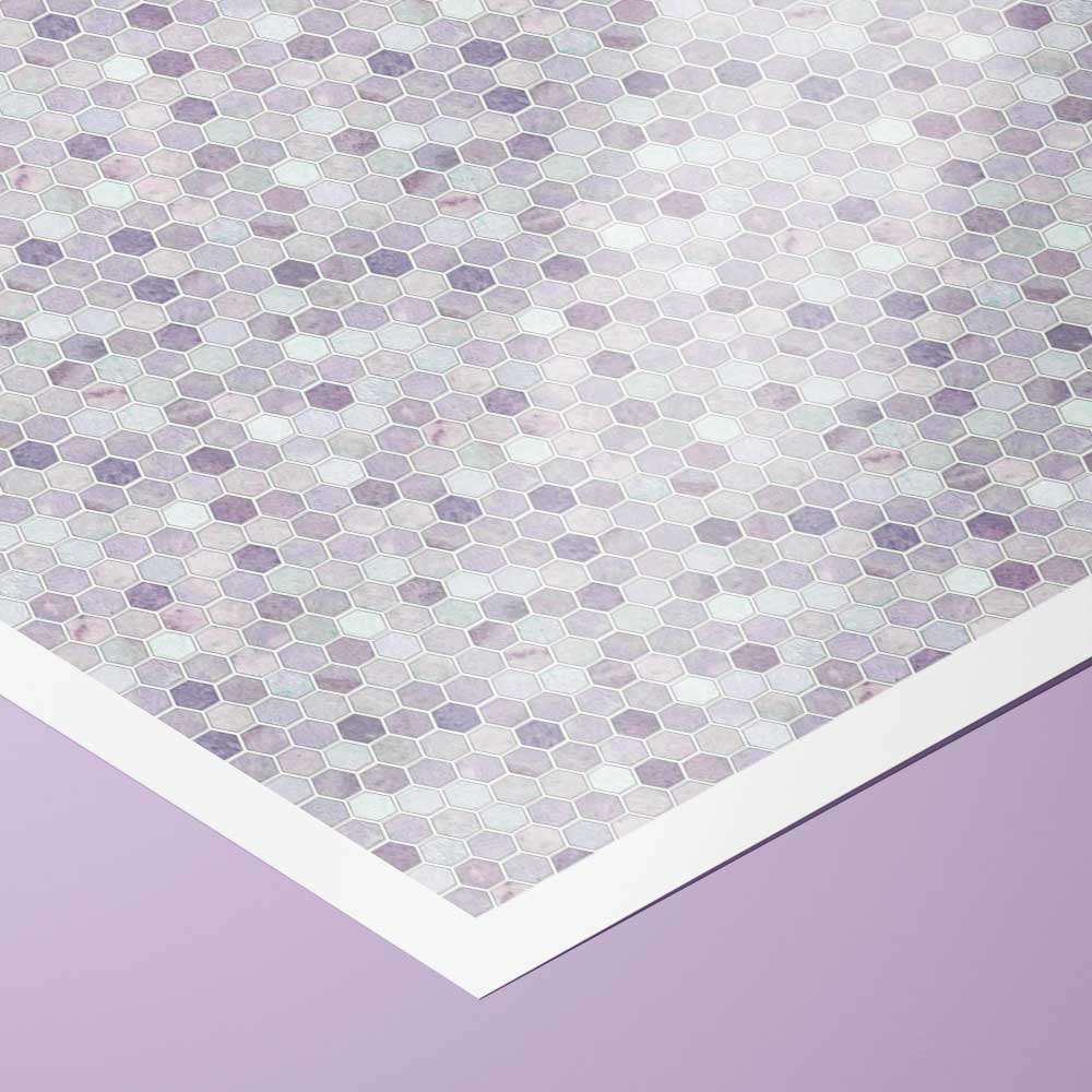 lavender hexagon tile dollhouse wallpaper corner#color_lavender