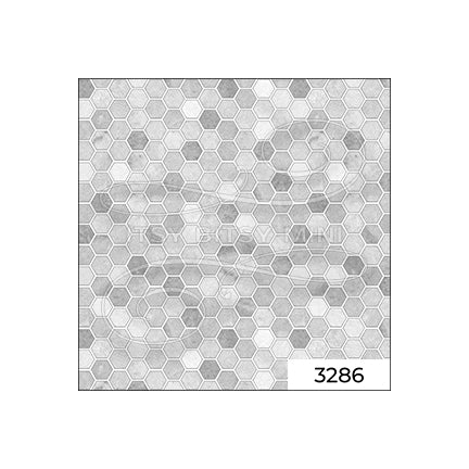 gray hexagon tile dollhouse wallpaper sample#color_gray