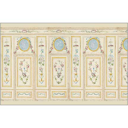 French Room Wall Panel 2 - Dollhouse Wallpaper Mural