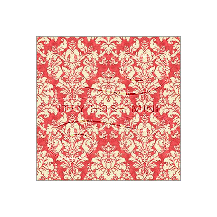 coral french damask dollhouse wallpaper #color_coral