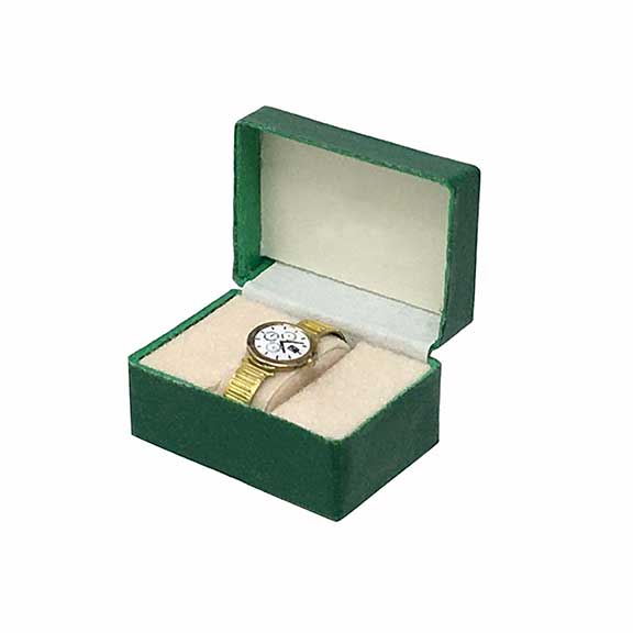 Wrist Watch in Green Presentation Gift Box - Dollhouse Miniature