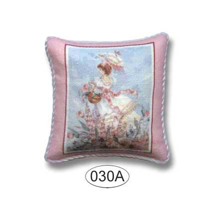 Lady in Pink Side View - Dollhouse Pillow