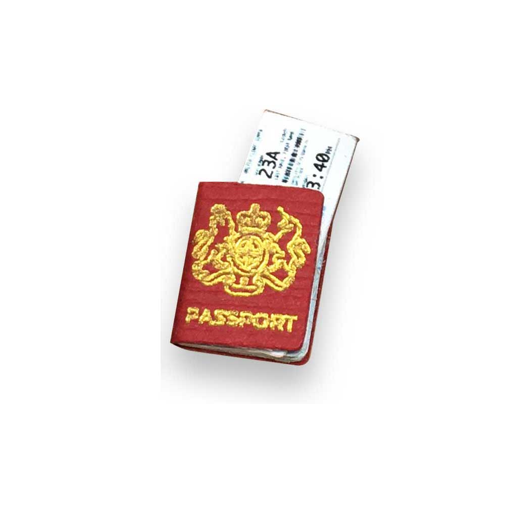 red British dollhouse miniature passport