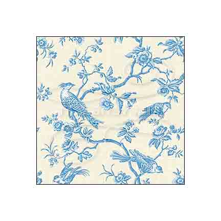 blue-cream-bird-toile-dollhouse-wallpaper #color_cornflowerblue