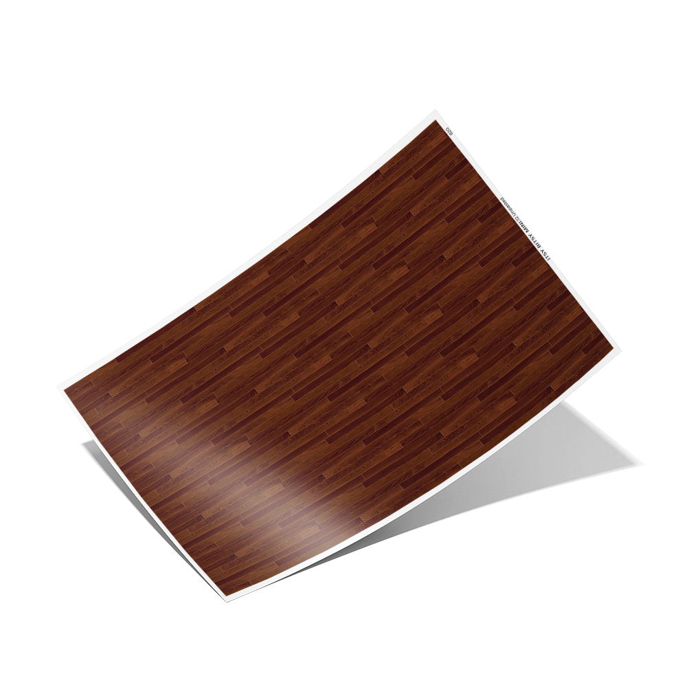 dark brown mahogany hard wood flooring dollhouse wallpaper full sheet #color_mahogany